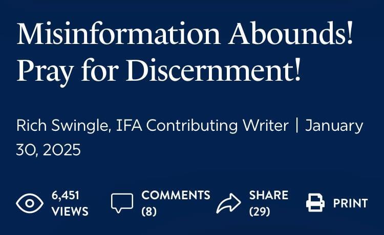 Misinformation Abounds!